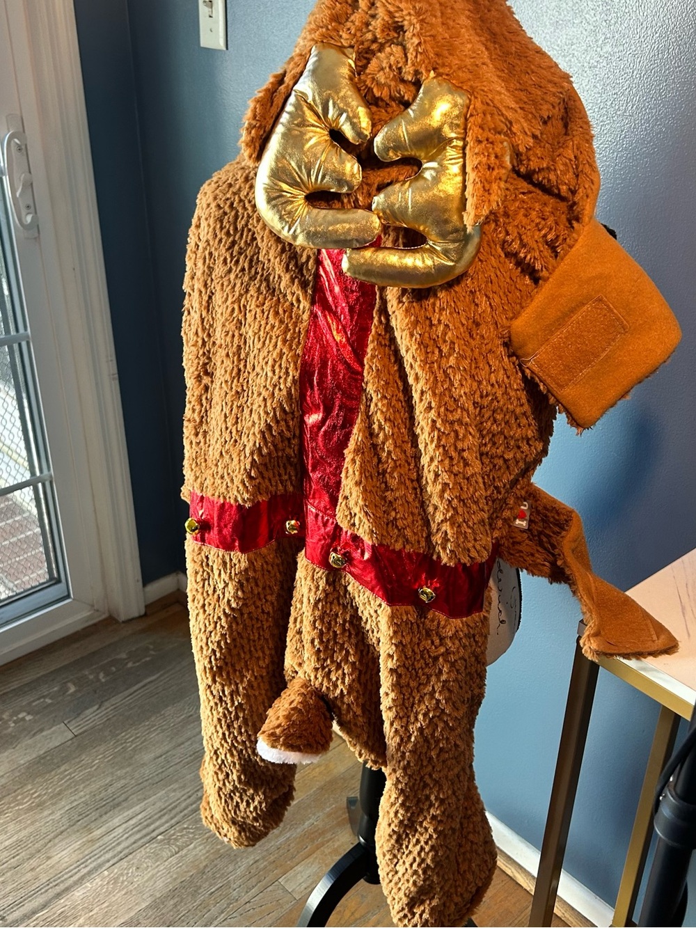 ⭐️ 5 for $25⭐️ I ❤️ U dog Reindeer Costume with Gold Antlers